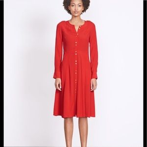 Boden Ashbourne Red shirt Dress size 8